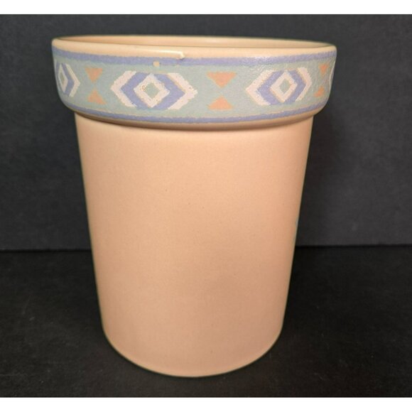 Vintage 80s TREASURE CRAFT Southwest Utensil Jar Canister Holder Vase Rare - Picture 2 of 11